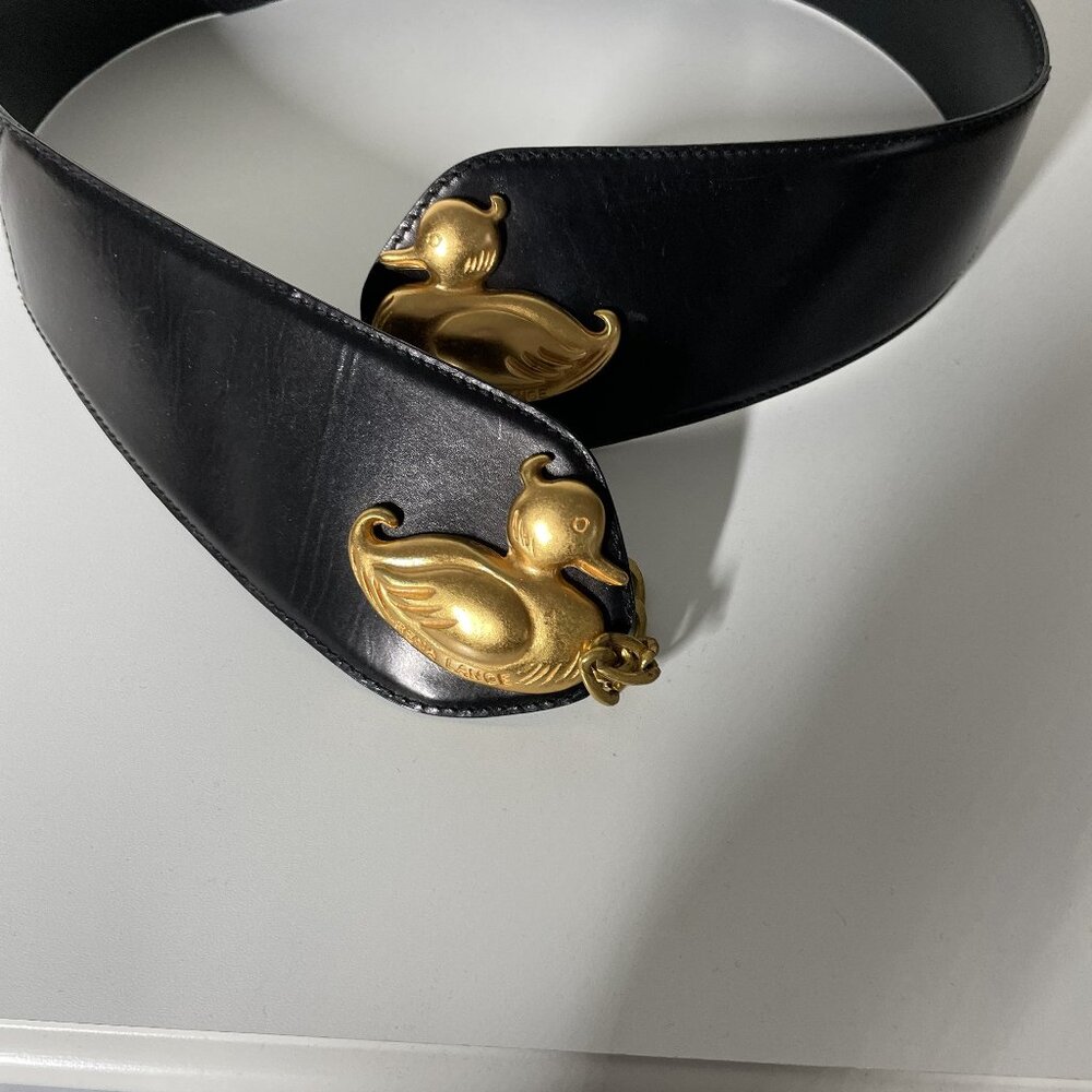 Rena Lange vintage duck belt with chain